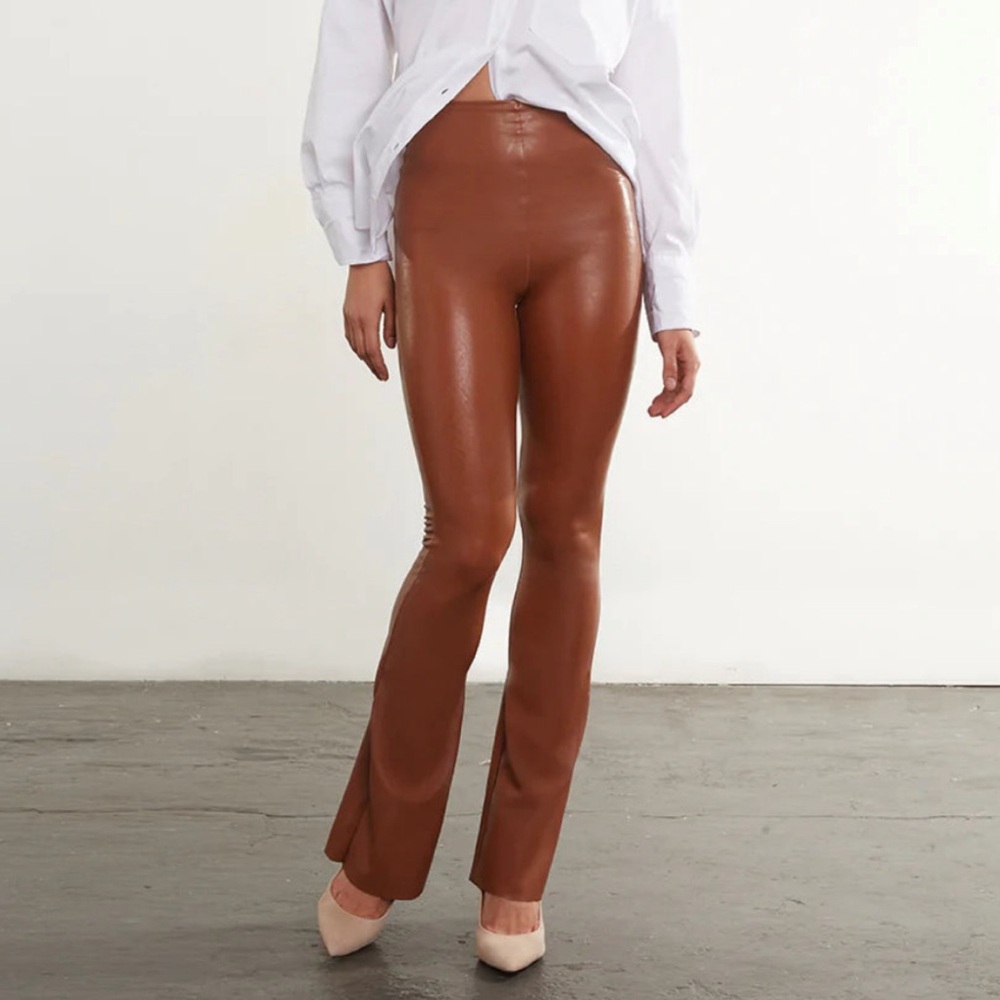 Commando Brown Faux Leather Pants